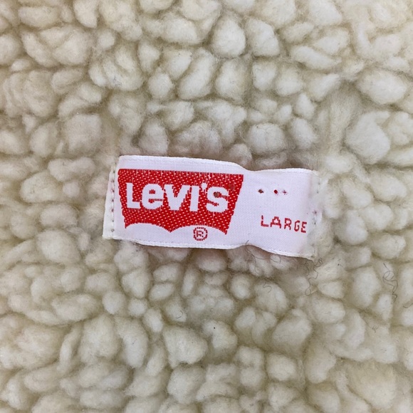 Vintage 70s Levi's Orange Tab Sherpa Lined Denim Vest - Picture 5 of 8